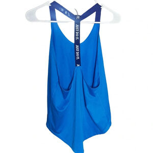 Nike sz medium blue running athletic tank just do it in excellent condition